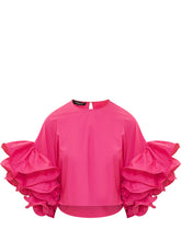 Ruffled Sleeves Top - Rochas | Lidia Shopping