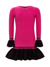 Two Tone Dress with Ruffles - Kids | Lidia Shopping