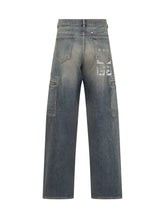 GIVENCHY - Jeans in Denim Cargo Givenchy 4G - Nero | Lidia Shopping | Official Website