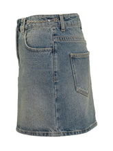 GIVENCHY - Gonna in Denim con Catena - Blu | Lidia Shopping | Official Website
