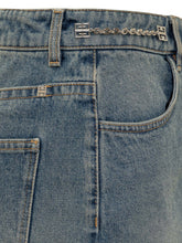 GIVENCHY - Gonna in Denim con Catena - Blu | Lidia Shopping | Official Website