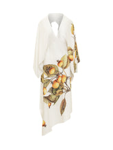 Asymmetrical Botanical Print Dress - Ferragamo | Lidia Shopping