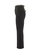 Flared Trousers with Chain and Charms - Elisabetta Franchi | Lidia Shopping