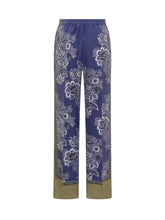 ETRO - Pantalone Palazzo Bouquet Bandana - Blu - LIDIASHOPPING® - Official Website