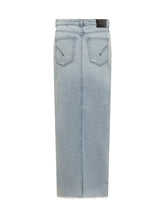 DONDUP - Denim Skirt with Slit - Blue - LIDIASHOPPING® - Official Website