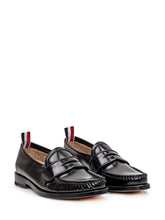 THOM BROWNE - Leather Loafer - Black - LIDIASHOPPING® - Official Website