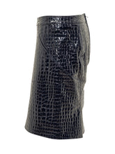 Crocodile-embossed Leather Skirt - Sale | Lidia Shopping