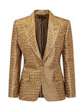 TOM FORD - Blazer Walls in Croco Jacquard - Oro - LIDIASHOPPING® - Official Website