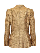 TOM FORD - Blazer Walls in Croco Jacquard - Oro - LIDIASHOPPING® - Official Website