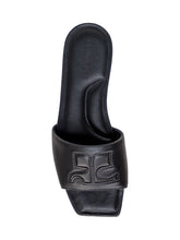 COURREGES - Sandalo in Pelle - Nero | Lidia Shopping | Official Website