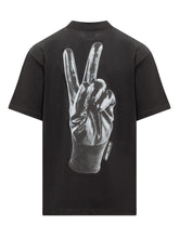 T-Shirt with Peace Print - 44 Label Group | Lidia Shopping