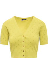 Cardigan with Rhinestone Lettering - Elisabetta Franchi | Lidia Shopping