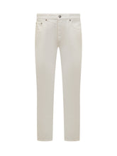PALM ANGELS - Jeans con Monogram PA - Bianco - LIDIASHOPPING® - Official Website