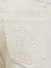 PALM ANGELS - Jeans con Monogram PA - Bianco - LIDIASHOPPING® - Official Website