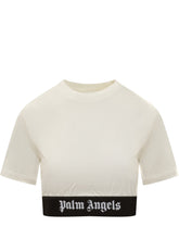 Logo Tape Crop T-Shirt - Palm Angels | Lidia Shopping