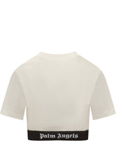 Logo Tape Crop T-Shirt - Palm Angels | Lidia Shopping