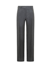 PALM ANGELS - Linen Trousers - Grey - LIDIASHOPPING® - Official Website