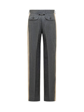 PALM ANGELS - Linen Trousers - Grey - LIDIASHOPPING® - Official Website