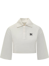 PALM ANGELS - Polo con Logo - Bianco - LIDIASHOPPING® - Official Website