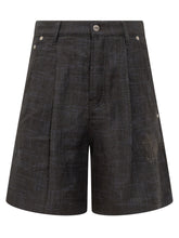 OFF-WHITE - Linen Shorts with Logo - Black - LIDIASHOPPING® - Official Website