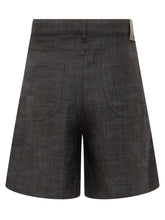 OFF-WHITE - Linen Shorts with Logo - Black - LIDIASHOPPING® - Official Website