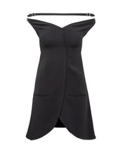 COURREGES - Mini Abito Ellipse - Nero - LIDIASHOPPING® - Official Website