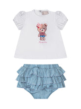 MONNALISA - Completo T-Shirt e Coulotte - Bianco | Lidia Shopping | Official Website