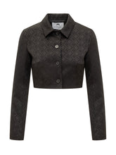 Jacquard Crop Jacket - Marine Serre | Lidia Shopping
