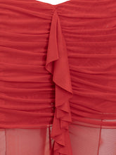 DE LA VALI - Gonna Tiramisu - Rosso - LIDIASHOPPING® - Official Website