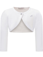 MONNALISA - Logo Cardigan - White - LIDIASHOPPING® - Official Website