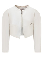 MONNALISA - Giubbino con Logo - Bianco - LIDIASHOPPING® - Official Website