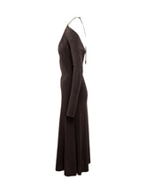FERRAGAMO - Abito in Crepe - Marrone | Lidia Shopping | Official Website