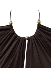 FERRAGAMO - Abito in Crepe - Marrone | Lidia Shopping | Official Website