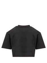 OFF-WHITE - T-Shirt Cropped Off - Nero | Lidia Shopping | Official Website