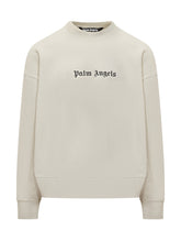 PALM ANGELS - Felpa con Logo - Bianco | Lidia Shopping | Official Website