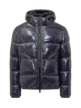HERNO - Bomber Gloss Down Jacket - Blue - LIDIASHOPPING® - Official Website