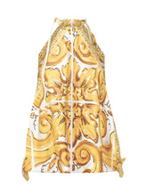 Top Maiolica in Twill di Seta - Dolce & Gabbana | Lidia Shopping