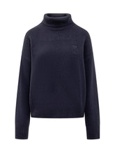 AMI ALEXANDRE MATTIUSSI - Sweater with Logo - Blue - LIDIASHOPPING® - Official Website