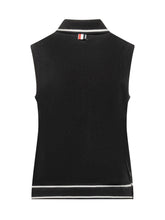 THOM BROWNE - Polo Shirt with Rose and Hector Logo - Black - LIDIASHOPPING® - Official Website