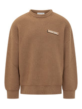 MARINE SERRE - Sweater with Logo - Brown - LIDIASHOPPING® - Official Website