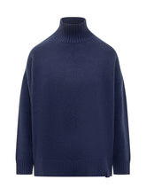 VICTORIA BECKHAM - High Neck Sweater - Blue - LIDIASHOPPING® - Official Website