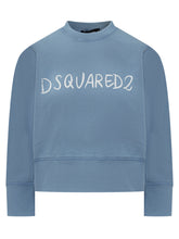 DSQUARED2 - Felpa con Logo - Blu | Lidia Shopping | Official Website