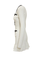 SELF-PORTRAIT - Abito Mini in Maglia - Bianco | Lidia Shopping ® | Official Website