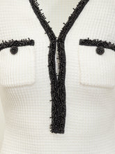 SELF-PORTRAIT - Abito Mini in Maglia - Bianco | Lidia Shopping ® | Official Website