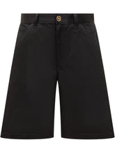VERSACE - Pantaloni Corti Cargo in Gabardina - Nero | Lidia Shopping | Official Website
