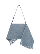 Borsa a tracolla in camoscio blu - Borse A Spalla Donna | Lidia Shopping