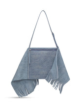 Borsa a tracolla in camoscio blu - Borse A Spalla Donna | Lidia Shopping