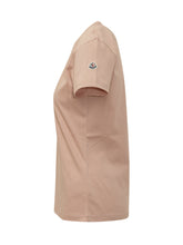 MONCLER - T-Shirt with Logo - Pink - LIDIASHOPPING® - Official Website