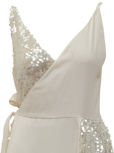 PHILOSOPHY DI LORENZO SERAFINI - Abito a Portafoglio con Paillettes - Bianco | Lidia Shopping | Official Website