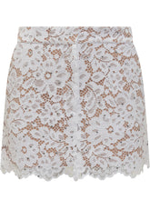 MICHAEL MICHAEL KORS - Mini Skirt in Floral Lace with Studs. - White - LIDIASHOPPING® - Official Website